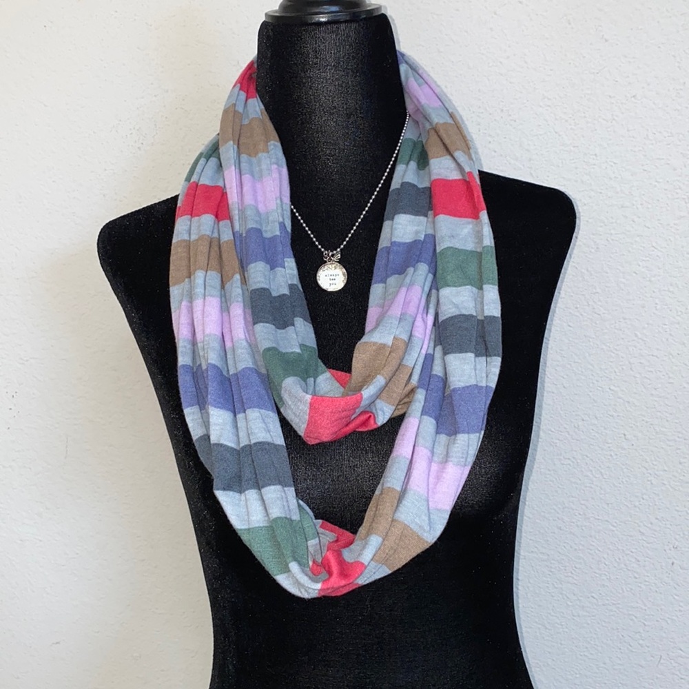 Tickled Pink- Multi- Colored Hoop Scarf